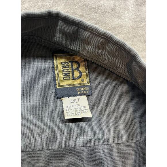 Bruno Vintage 90s Black Button Down Shirt Size 4XLT Italy‎ - Picture 3 of 4